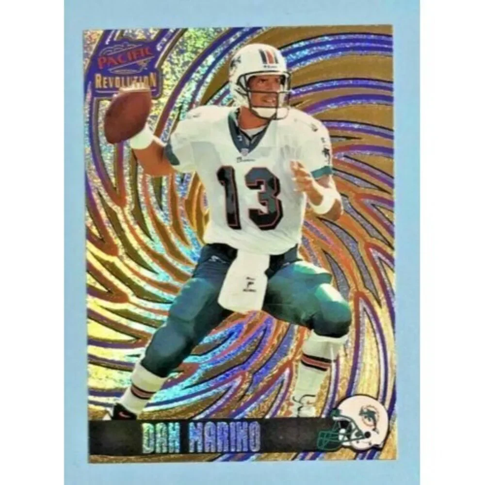 Miami DOLPHINS 1995 Pin & '98 Pacific Revolution Miami Dolphins, Dan Marino Card
